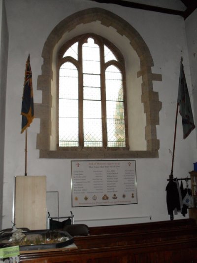 Roll of Honour St. Mary Church