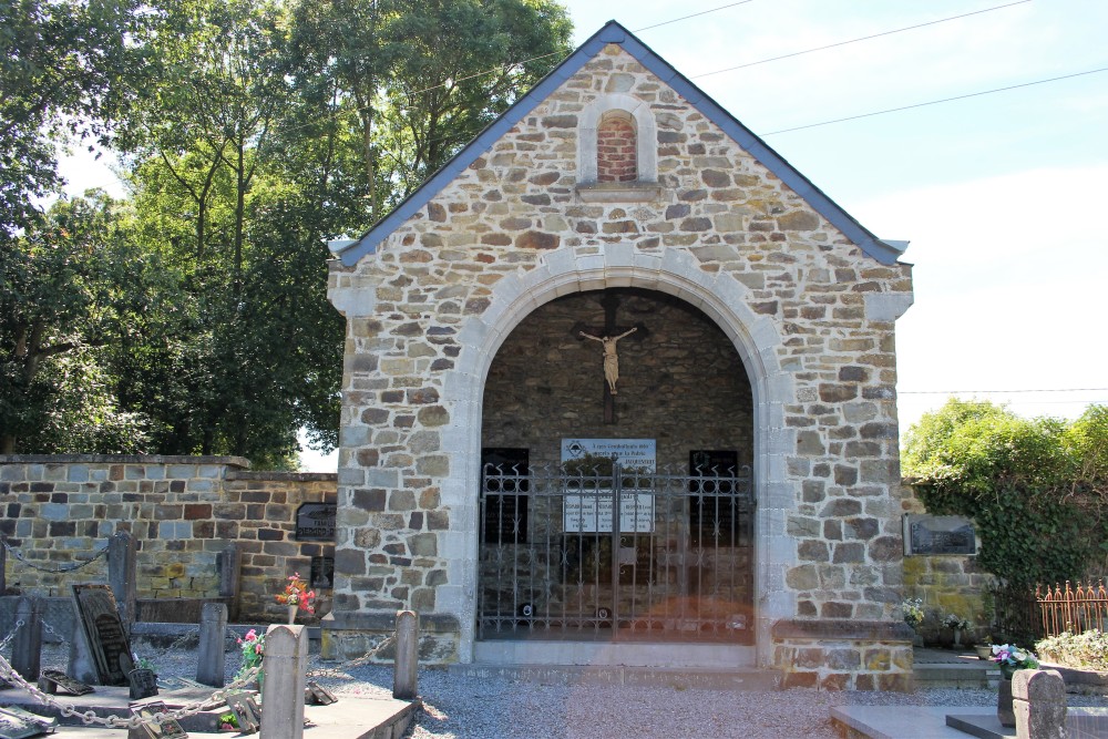 Memorial Chapel & Field Cross Soldier Frans Pirard Cemetery Nassogne