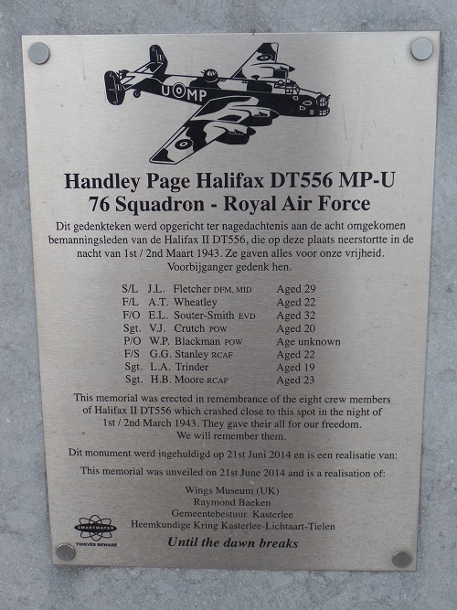 Crash Location Handley Page Halifax DT556 MP-U 76 Squadron #3