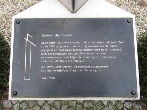 Monument 'Sporen die bleven' Heythuysen #2