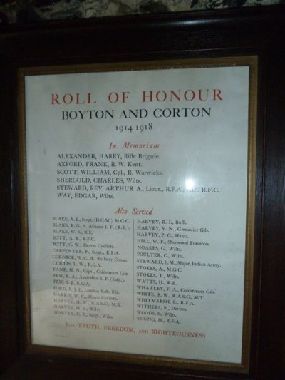 War Memorial St. Mary Church Boyton