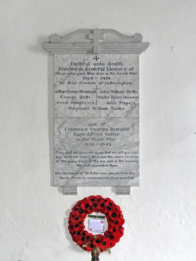 War Memorial Ketteringham Church #1