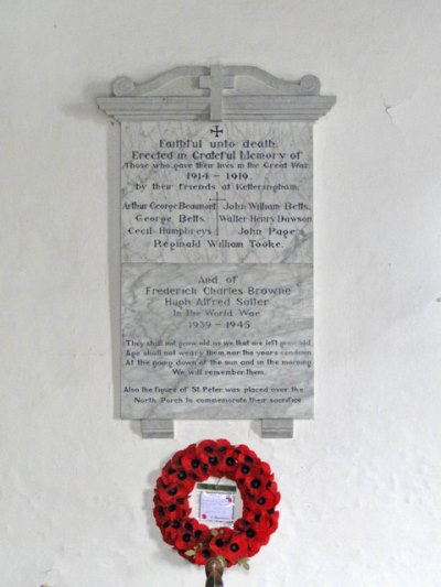 Oorlogsmonument Ketteringham Church