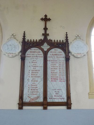 Oorlogsmonument Kerk Herbelles #1