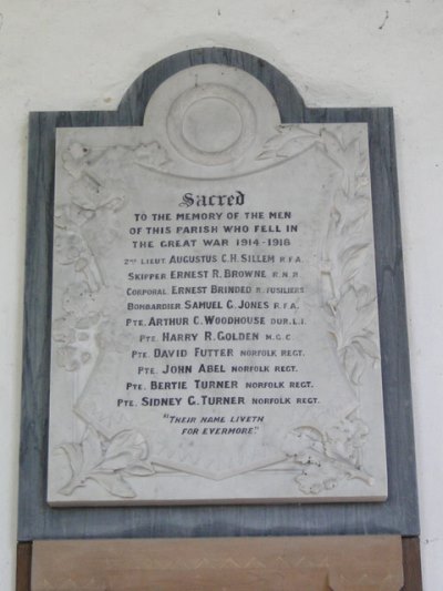 Oorlogsmonument St. Margaret Church Cantley #1