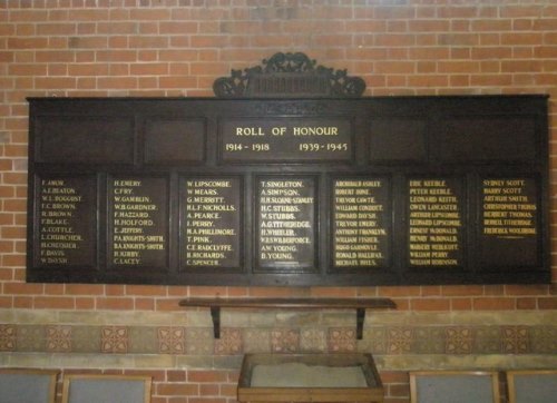 Roll of Honour St. John Church