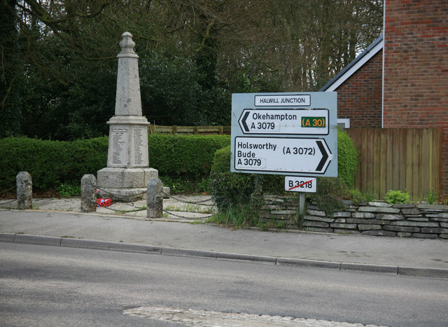 Oorlogsmonument Halwill Junction