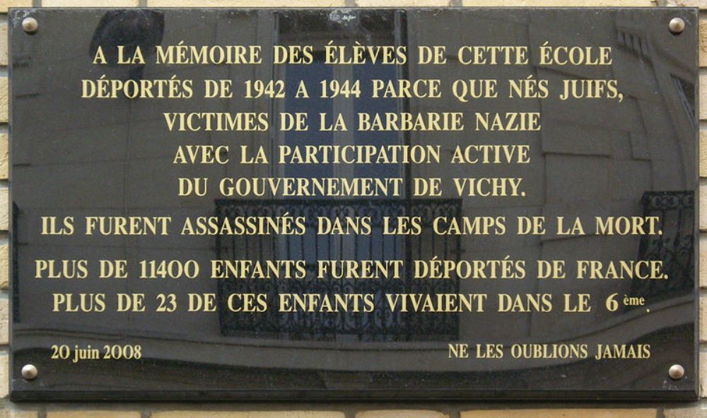 Memorial Deportation École Madame
