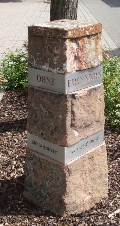 Monument Weggevoerde Joden Bad Schnborn #1