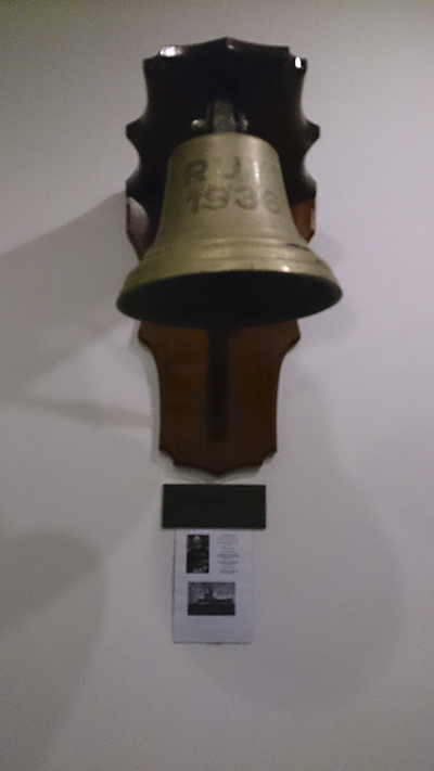 Plaque Karel Doorman & Ship's Bell Hr. Ms. De Ruyter