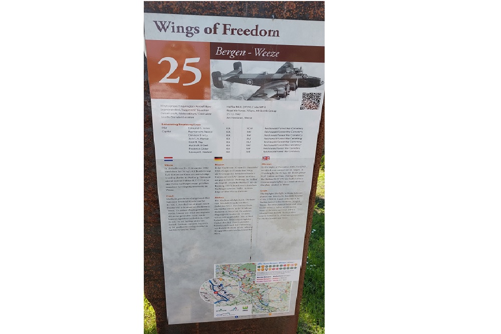 Fietsroute Wings of Freedom: Crashlocatie Halifax Mk II, DT570, Code MP-R #3