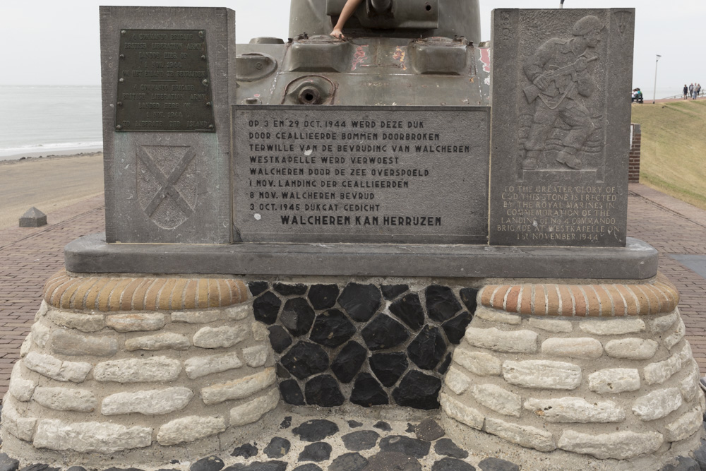 Landing Memorial M4A4 Sherman Tank Westkapelle #2