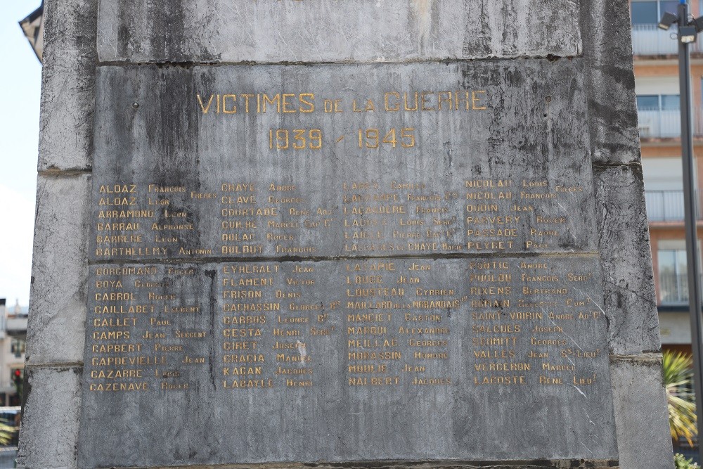 Oorlogsmonument Lourdes #4