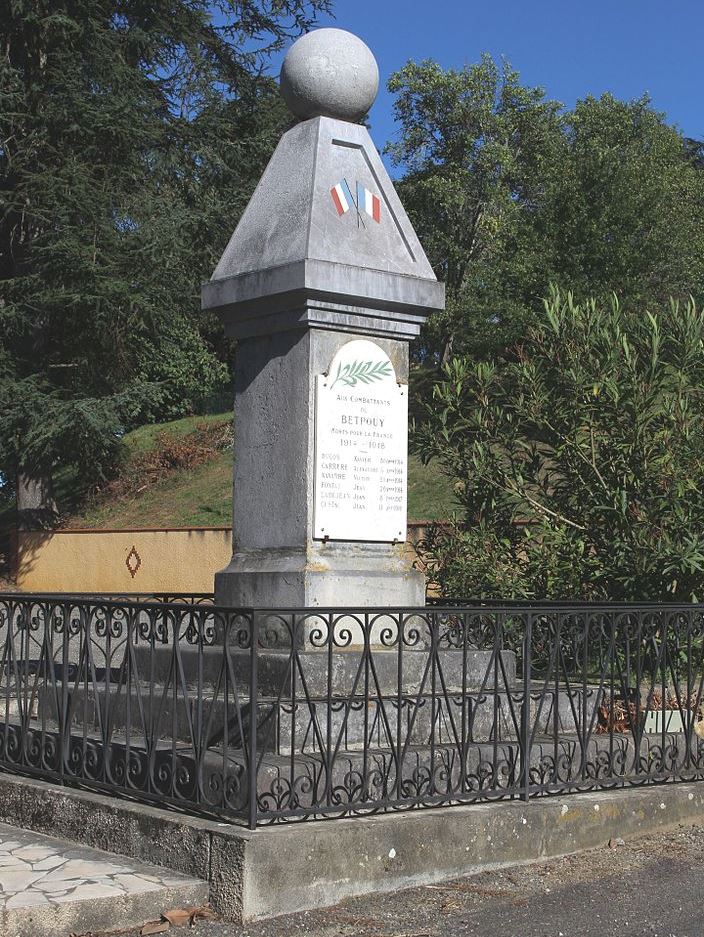 Monument Eerste Wereldoorlog Betpouy #1