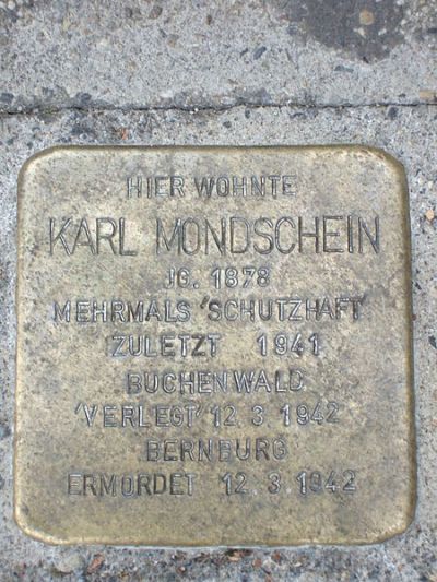 Stolpersteine Wilhelmshher Allee 40 #1