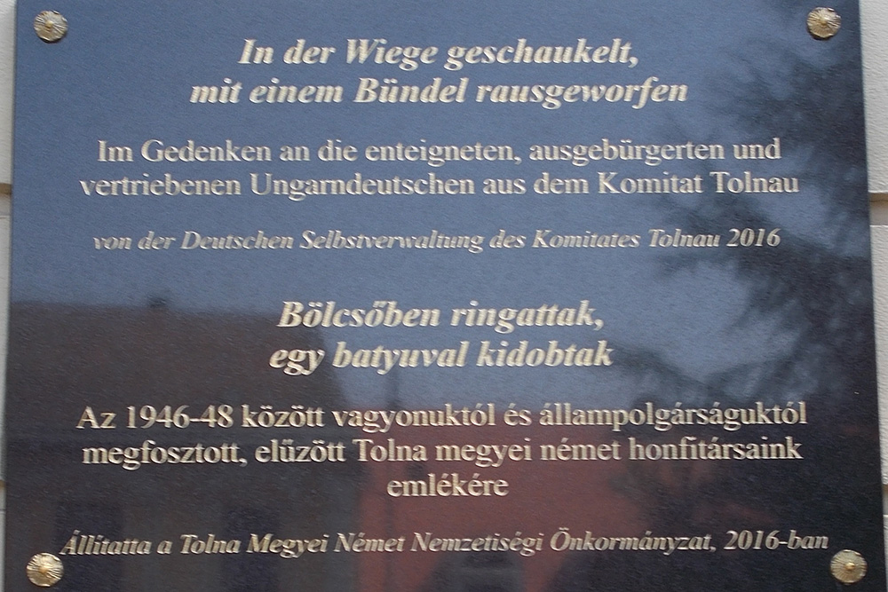 Memorial Ethnic Germans Bonyhd #1