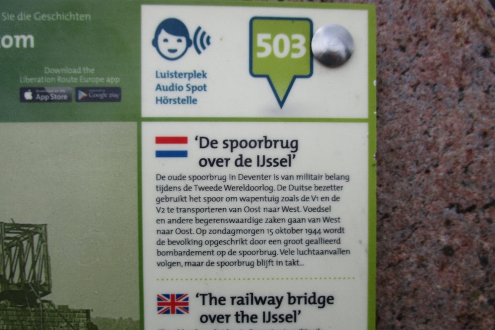 Liberation Route Marker 503: The railway bridge over the IJssel #4