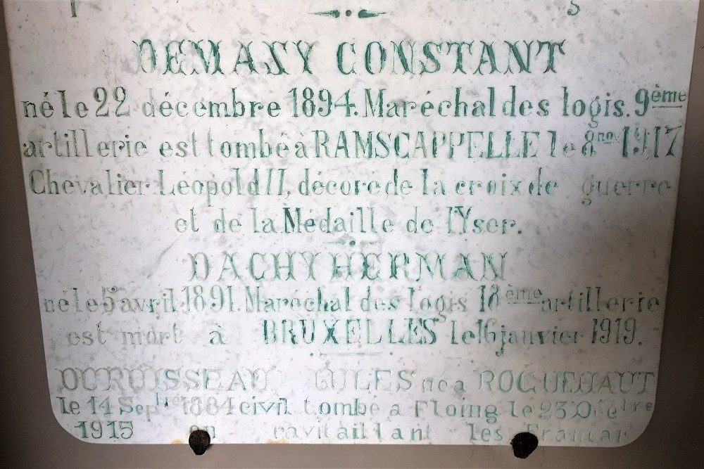 Memorial Saint- Firmin Church Rochehaut #3