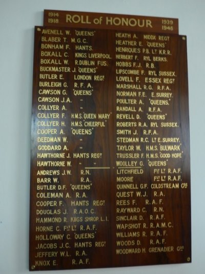 Roll of Honour St. Mark Church #1