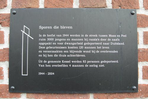 Monument 'Sporen die bleven' R.K. Kerk Kessel #1