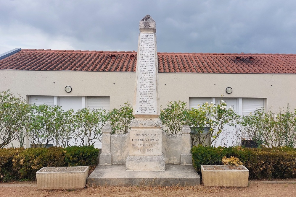Monument Eerste Wereldoorlog Chalain-le-Comtal #1
