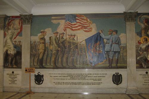 Muurschildering Eerste Wereldoorlog Massachusetts State House