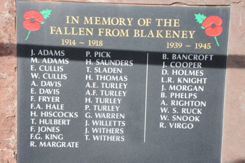 Oorlogsmonument Blakeney