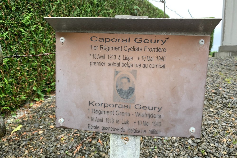 Memorial Corporal Geury (B) Remersdael #2