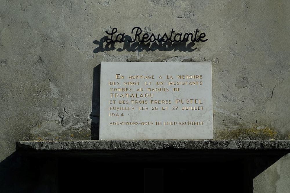 Monument Omgekomen Verzetsstrijders Maquis de Tramalaou #1