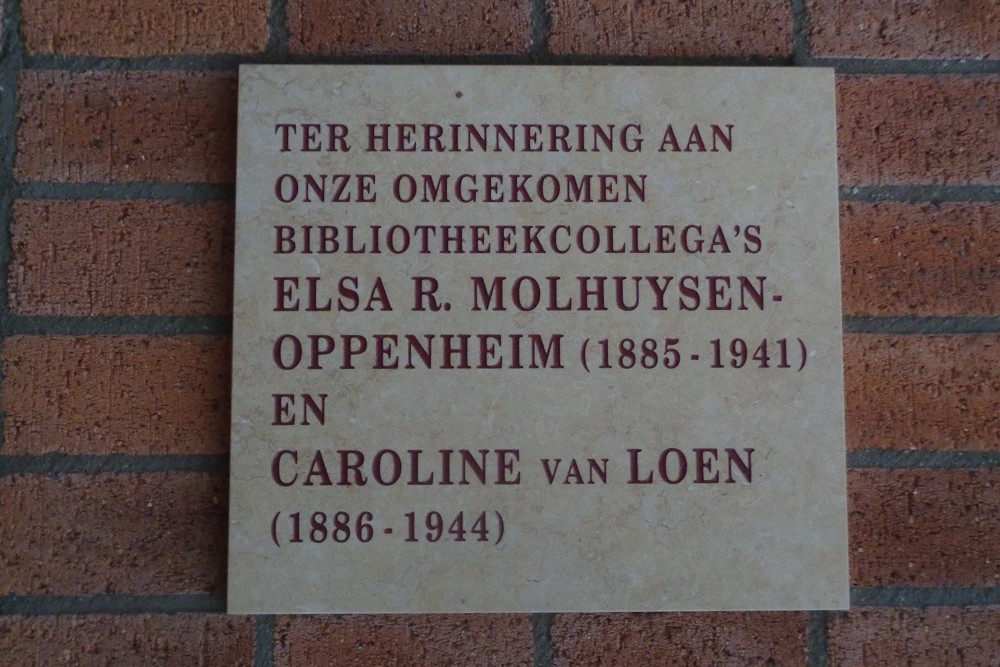 Memorial Jewish Employees University Library Leiden