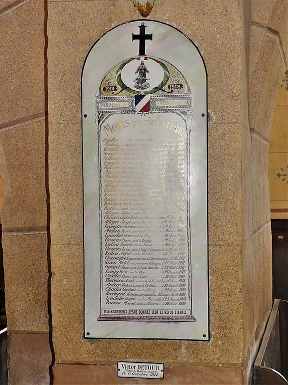 Monument Eerste Wereldoorlog Église Saint-Médard