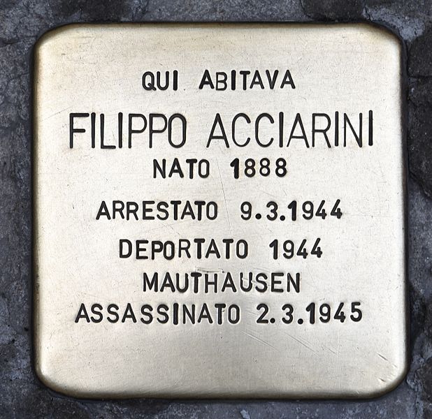 Stolperstein Via Carlo Alberto 22