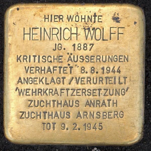 Stumbling Stone Peterstraße 3 #1