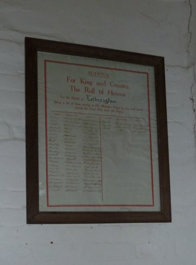 Roll of Honour St. Mary Church #1