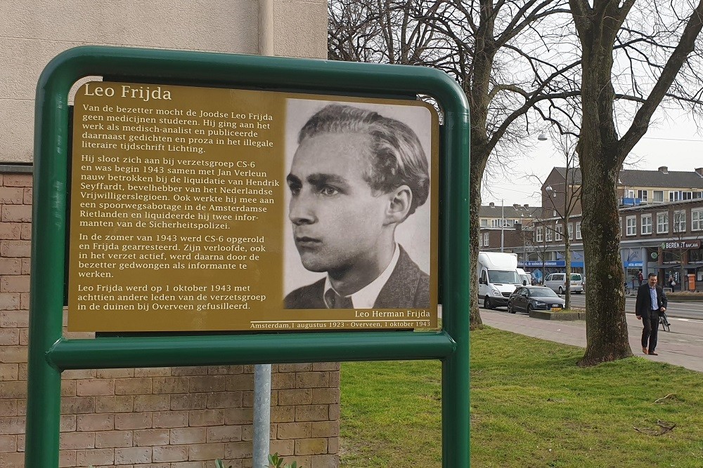 Herdenkingsborden Slotermeer Leo Frijdahof