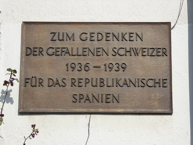 Monument Internationale Brigades Zürich