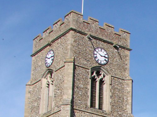 War Memorial Clock Lawshall Church #1