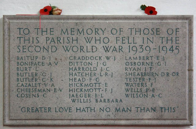 World War II Memorial St. Dunstan Church