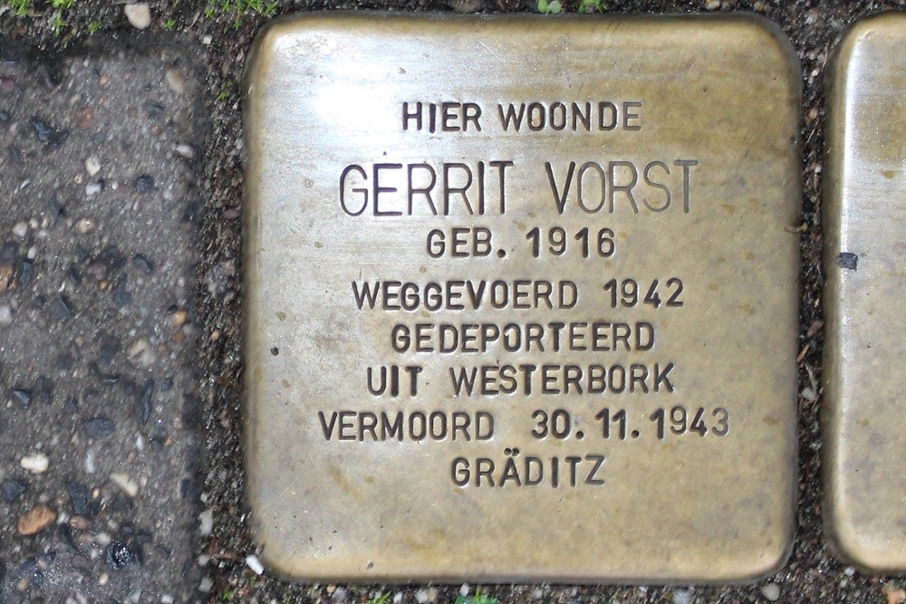 Stolpersteine Peperstraat 86 (voorheen Fransestraat 1a) #2