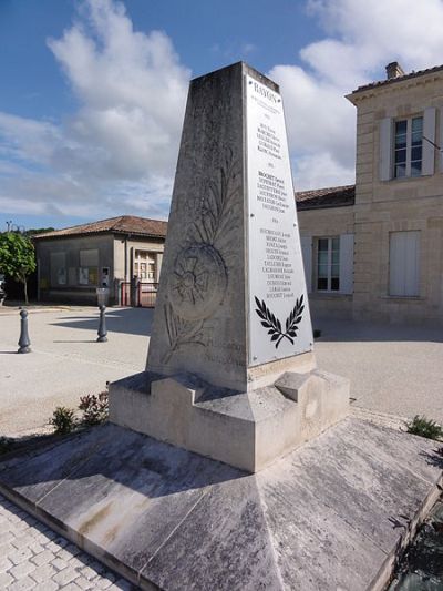 War Memorial Bayon-sur-Gironde #1
