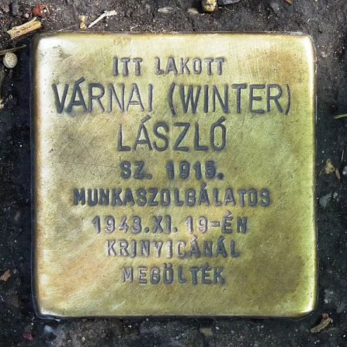 Stolperstein Szildy ron utca 3 #1