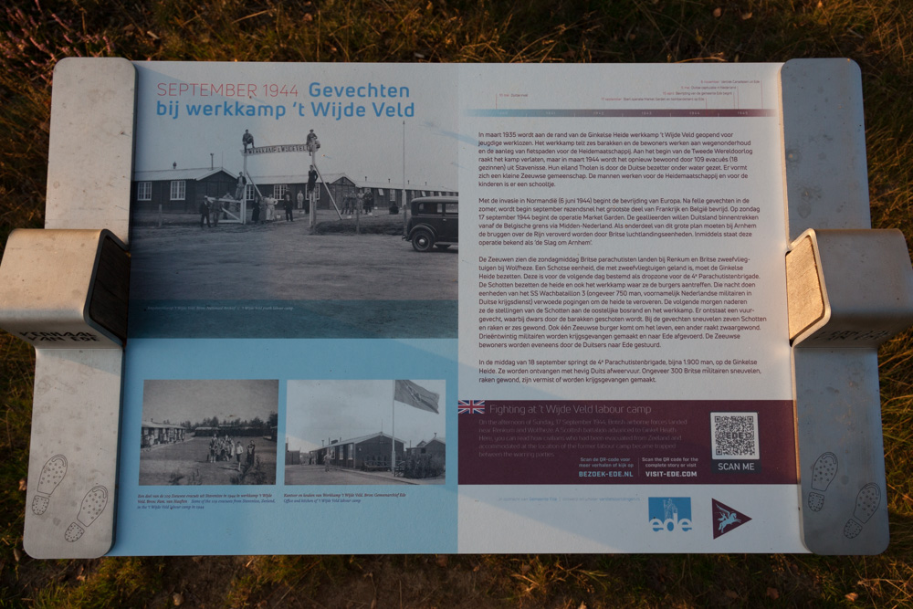 Informatiebord Gevechten bij Werkkamp 't Wijde Veld