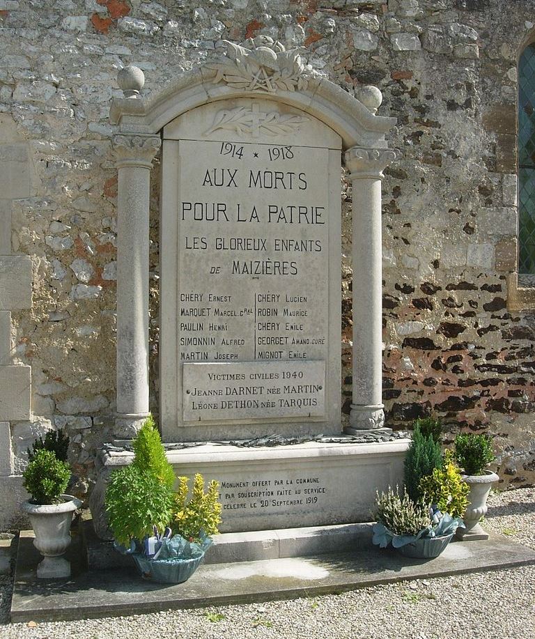 War Memorial Maizières-lès-Brienne