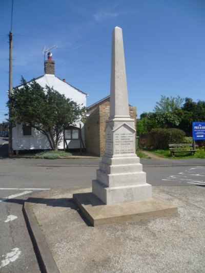 War Memorial Holywell Cum Needingworth