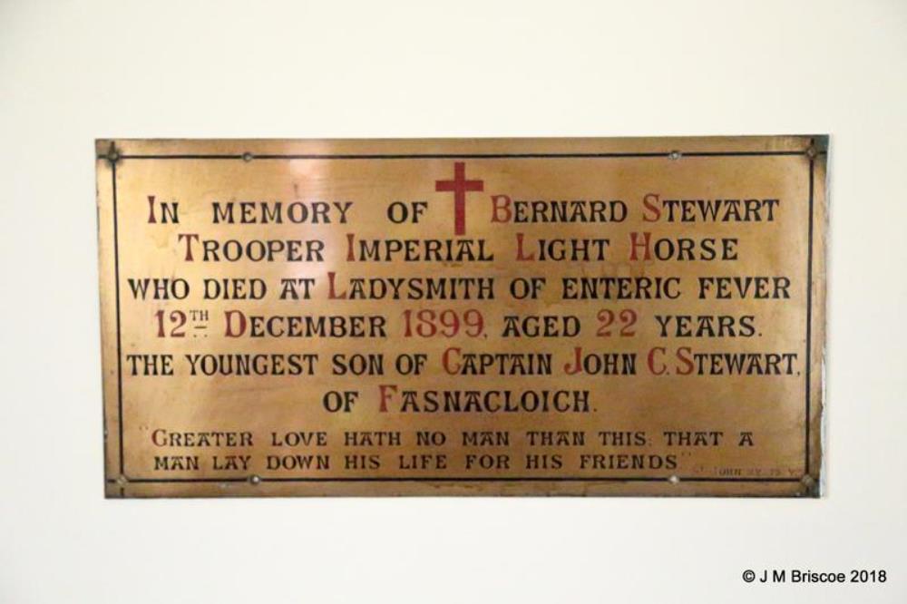 Plaque Trooper Bernard Stewart