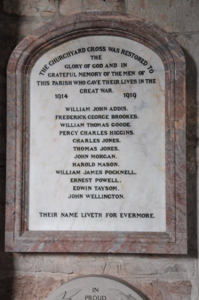 War Memorial Fownhope Church