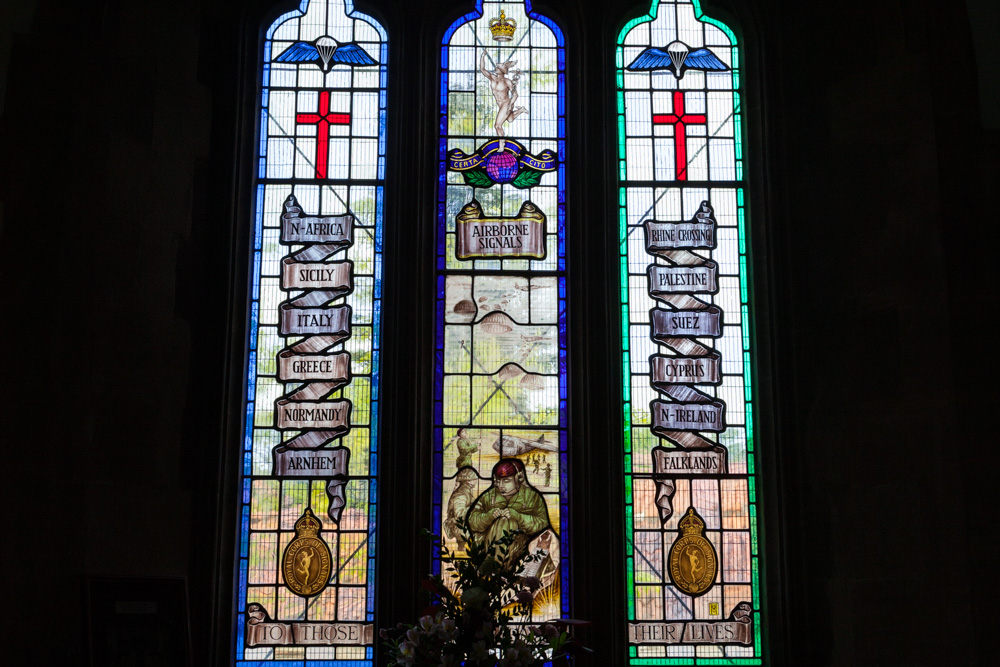 Memorial Windows Airborne Signals St. Vincent Church Caythorpe #1