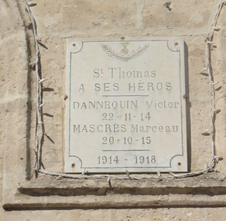 Monument Eerste Wereldoorlog Saint-Thomas #1