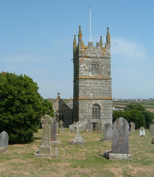 Commonwealth War Grave St. Piran and St. Nicholas Churchyard #1