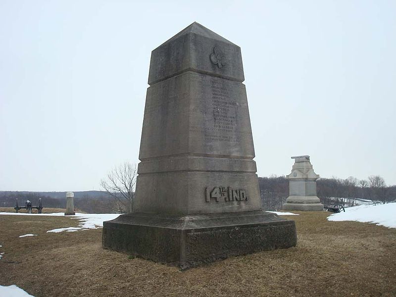 14th Indiana Infantry Monument #1